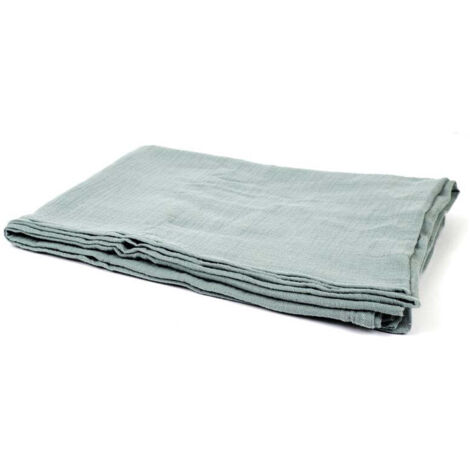 Plaid Gaze De Coton Vert Givre 120x150cm