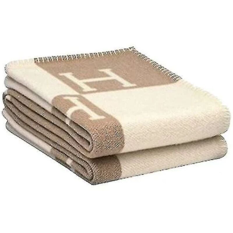 Linge de lit en Laine pour canapé ou Pique-Nique, Couverture en Laine Naturelle, Couverture Double, 140 x 170 cm, Produit Naturel, Parfait comme