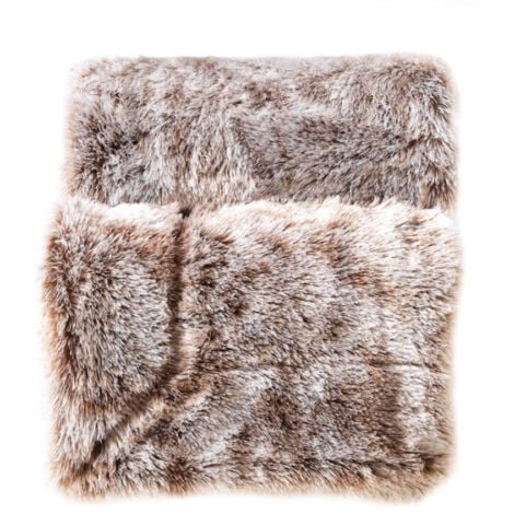 Plaid Imitation Fourrure Antartic 180x220cm Chocolat