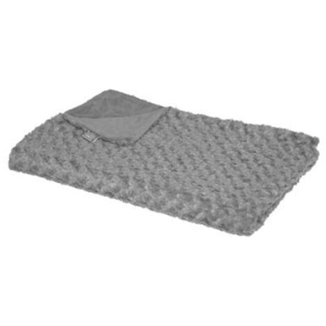 Plaid Imitation Fourrure "Bouclée" 120x160cm Gris