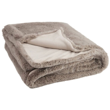 Plaid Imitation Fourrure "Cutie" 130x180cm Gris