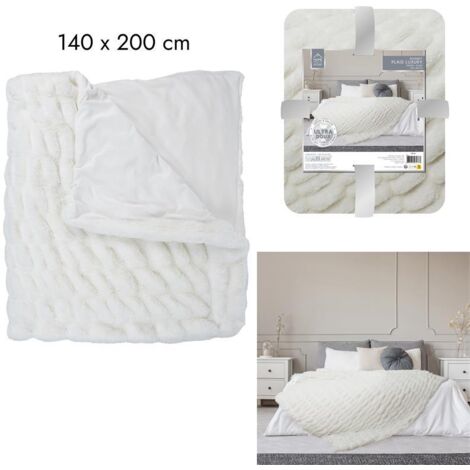 Plaid Imt Fourrure Luxury Blanc 140x200cm