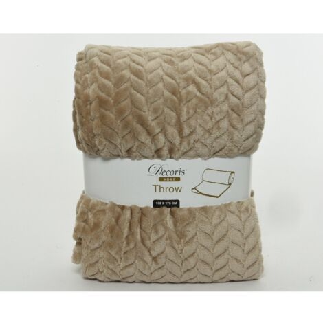 PLAID IN FLANELLA 280GR 130X170CM BEIGE