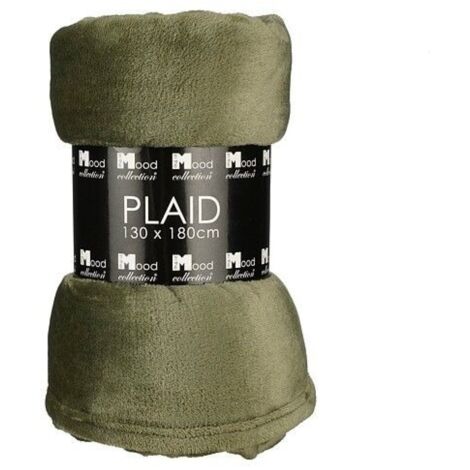 Plaid in pile Famke verde scuro  180x130 cm