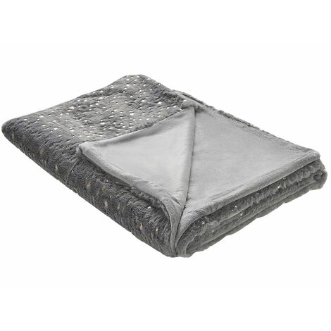 COPERTA PLAID PESANTE Pile Grigio Invernale Letto Singolo Divano 110 x 160  cm EUR 25,56 - PicClick IT