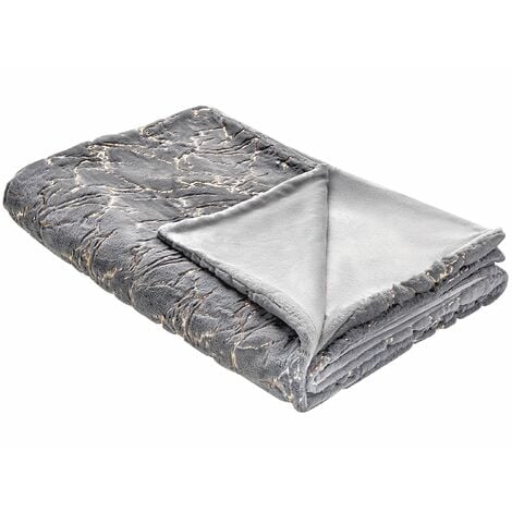 COPERTA PLAID PESANTE Pile Grigio Invernale Letto Singolo Divano 110 x 160  cm EUR 25,56 - PicClick IT