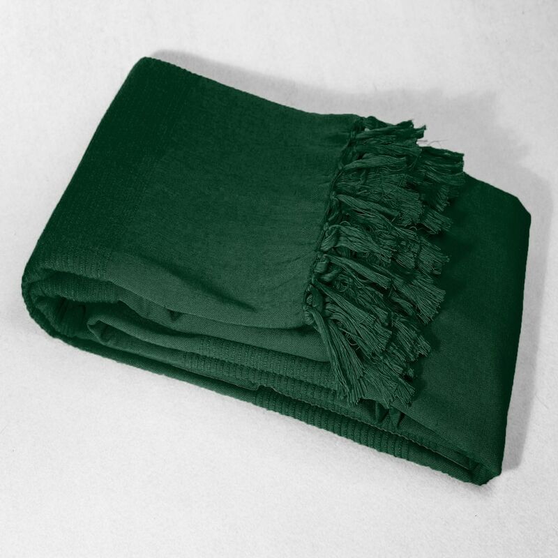 Plaid Jeté de Fauteuil 220x240cm Lana Vert