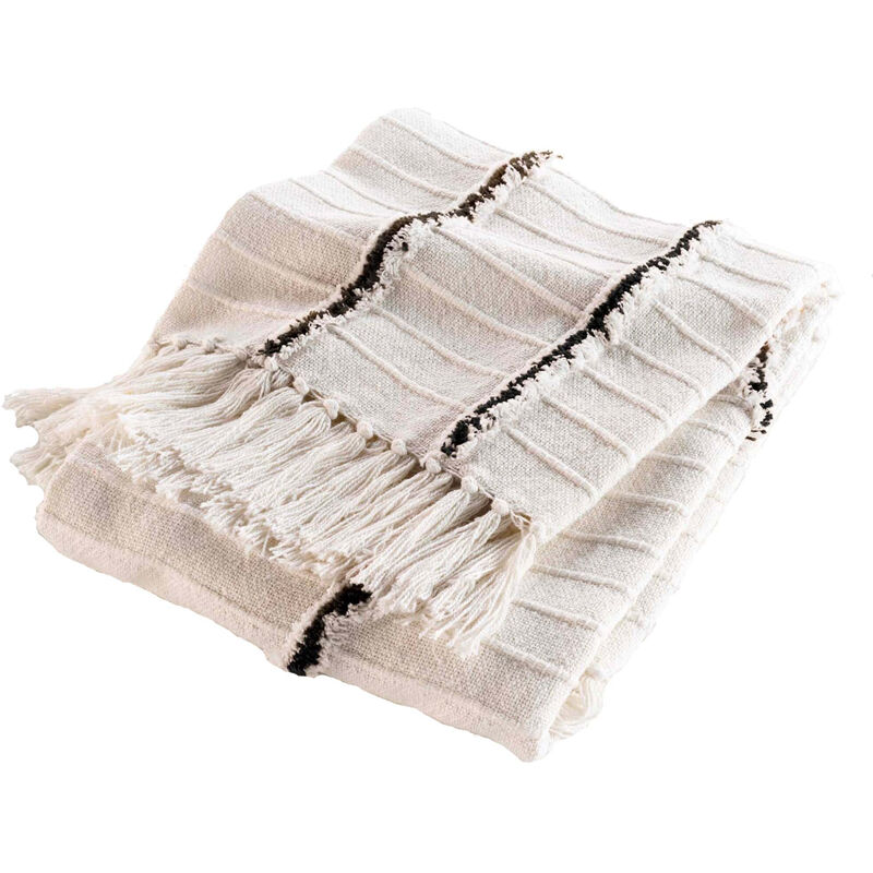 Plaid Kenya Lodge 125x150 cm noir