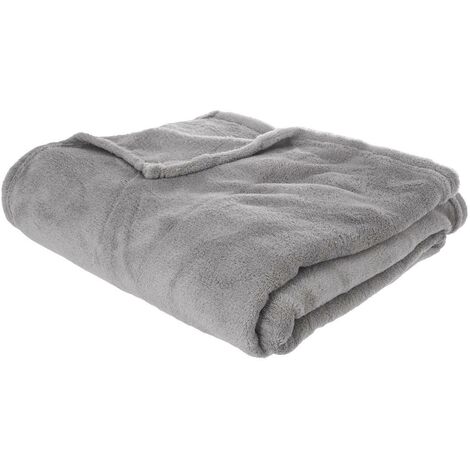 Plaid Kiesa en microfibre 125x150cm - Atmosphera créateur d'intérieur