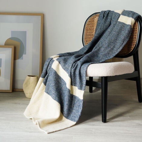 Plaid Lima Bleu de prusse - 120/180 - DODO