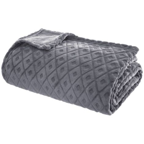 Plaid/manta 230x180cm modelo winter rhombus color gris