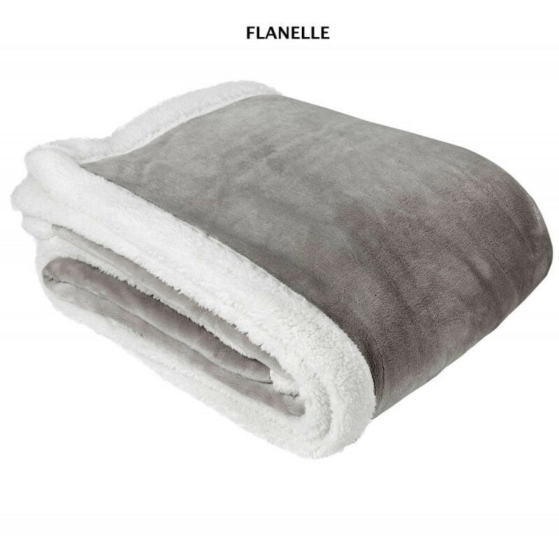 Plaid micro fourrure double face 'Week end' Toison D'or Week end Flanelle - 150 x 200 cm