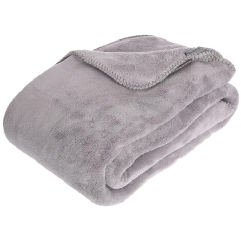 Plaid Microfibre "Doa" 180x230cm Gris