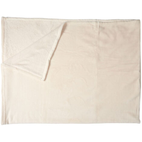 Plaid Microfibre "Roméo" 150x200cm Crème