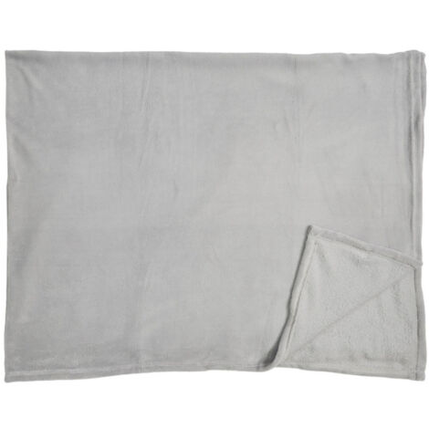 Plaid Microfibre "Roméo" 150x200cm Gris Clair