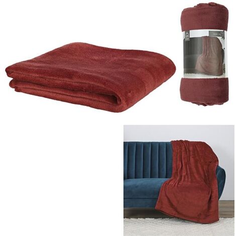 Plaid Microfibre "vienne" 125x150cm Bordeaux