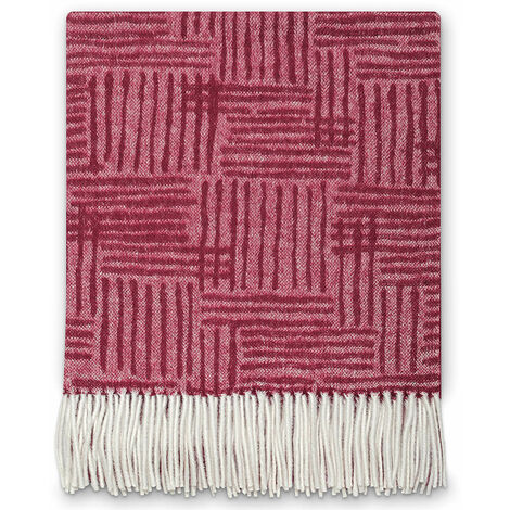 Plaid Misto Cotone 130x170 cm Effetto Cashmere 230 gr/mq Cober Orient Borgogna