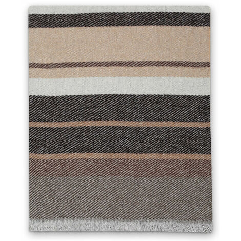 Plaid Misto Cotone 130x170 cm Effetto Cashmere 260 gr/mq Cober Mexico Natural