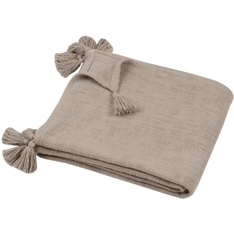 Stof - Plaid ou jeté de canapé Sanchez 125 x 150 cm - Naturel