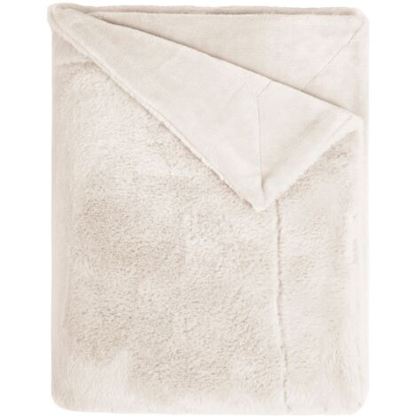 Plaid polaire chaud gris clair 130x170