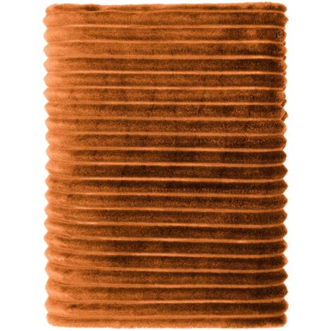 Plaid polaire cocooning 150x200 caramel