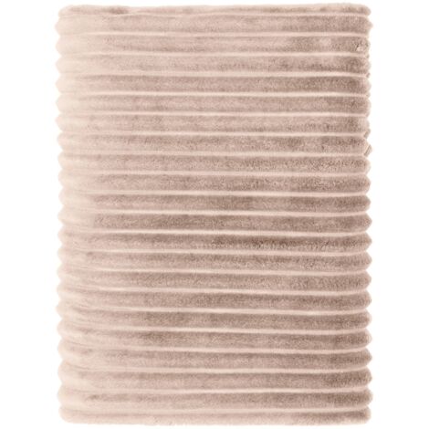 Plaid polaire cocooning 150x200 taupe