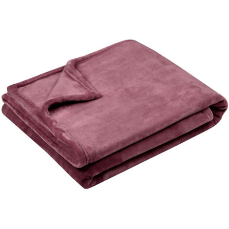 Plaid polaire doudou marsala 130 × 160 cm