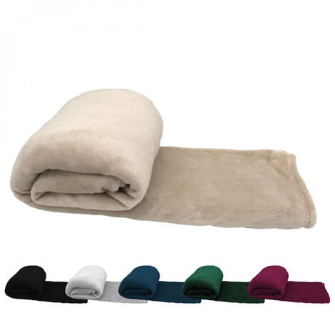 Plaid polaire en flanelle ultra doux 150 x 200 cm – Polyester 240 GSM – Parfait pour canapé et lit – Lavage machine 30° – Vivezen