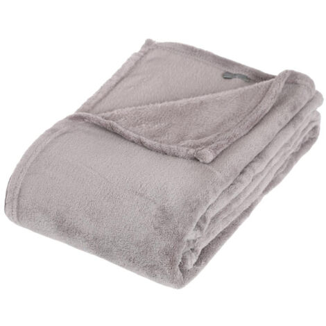 Plaid Polaire "Microfibre" 125x150cm Gris