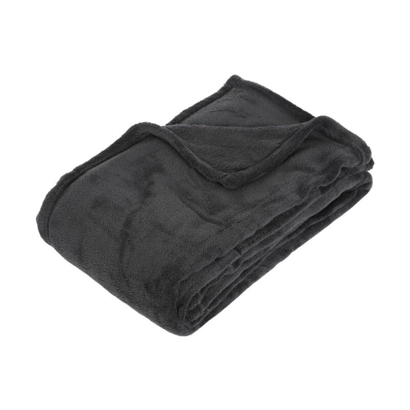 Plaid Polaire 'Microfibre' 125x150cm Gris Foncé