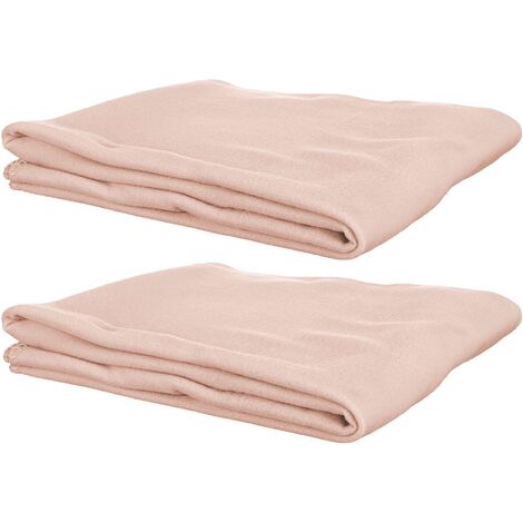 Plaid polaire uni rose 125 x 150 cm (Lot de 2)