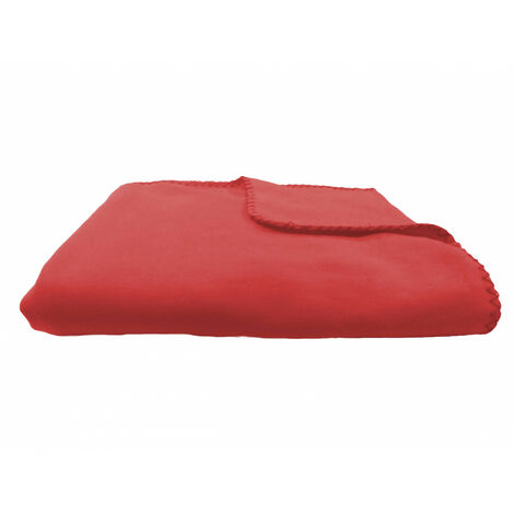 plaid polyester rouge 130x150cm