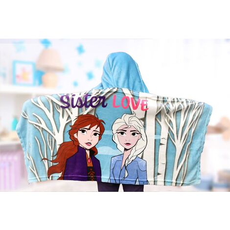 Plaid Poncho in flanella Frozen Sister