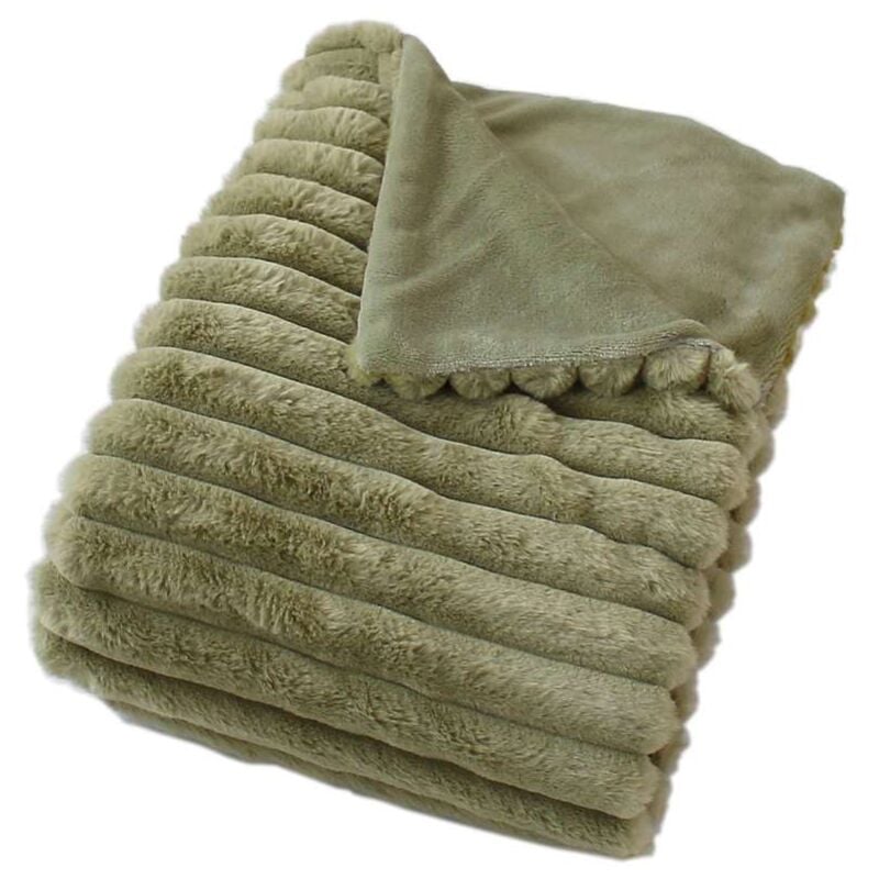 Plaid sela imitiation fourrure et flanelle