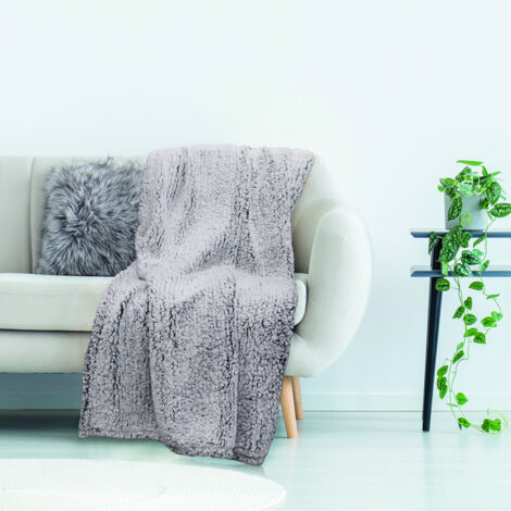 Plaid Sherpa Gris 120x150cm