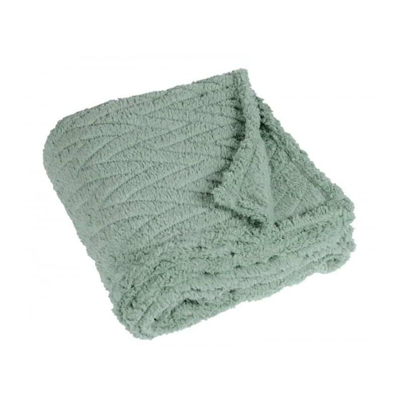 Linder - Plaid 'Snow' Vert D'Eau - 130x150cm - Vert d'eau