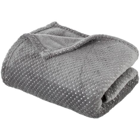 Plaid Strass 125x150cm - Grau