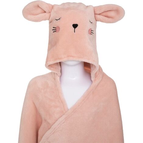 Plaid sweat enfant chat rose 100x130cm - Atmosphera créateur d'intérieur - Rose