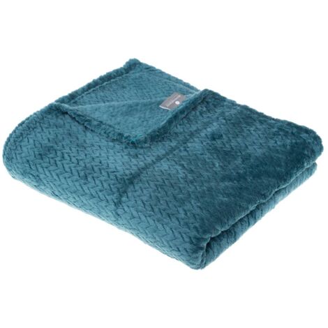 Plaid tresse in flanella 125x150cm - Atmosphera créateur d'intérieur