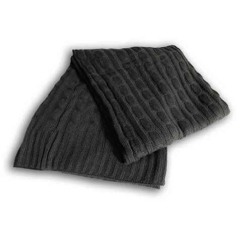 Plaid Tricot gris 120x150 cm