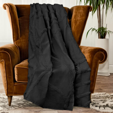 Plaid tuft 140x200 cm Anthracite