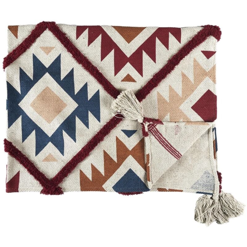 Plaid tufte à motifs 120x150 Home Deco Factory