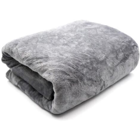 Plaid Ultra Doux - 220 x 240 cm- Plaid pour canape - GRIS
