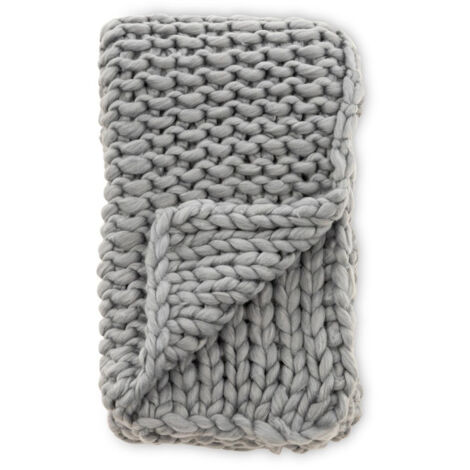 Plaid Uni "Kate" 130x170cm Gris Clair