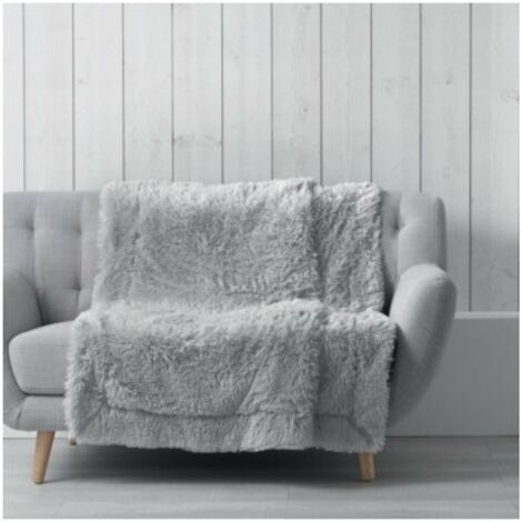 Plaid XXL 180 x 220 cm – Imitation Fourrure – Marilou Gris