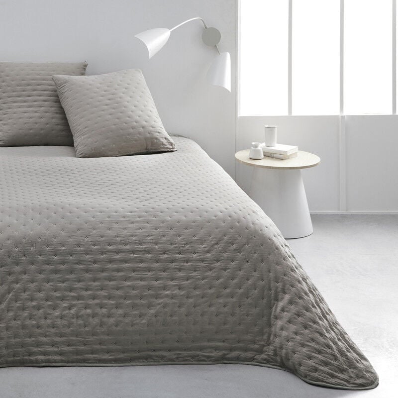 Couvre lit double + 2 taies d'oreiller 'Essential' - Beige - 240 x 260 cm - Livraison gratuite
