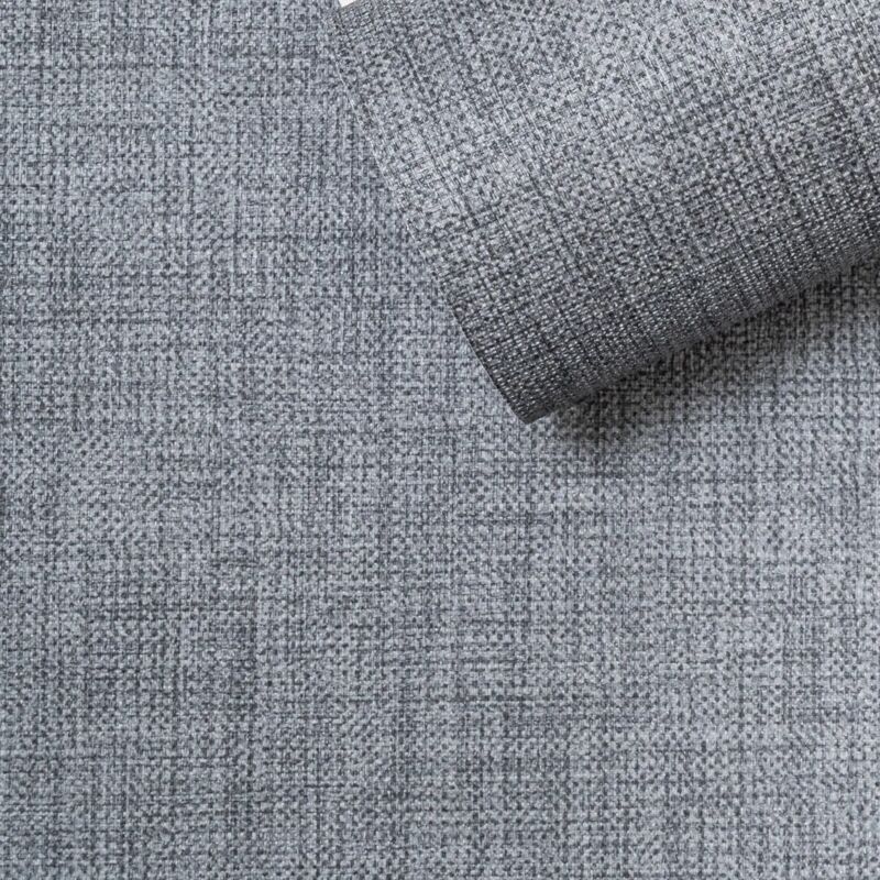 Plain Dark Grey Wallpaper Textured Linen Effect Slightly Imperfect Thick Vinyl