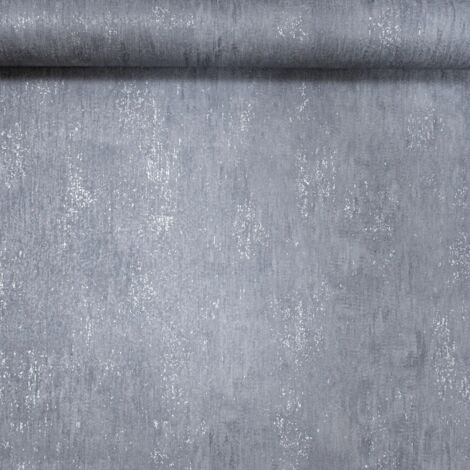 Plain Dark Grey Wallpaper Textured Sliver Metallic Effect Slightly Imperfect