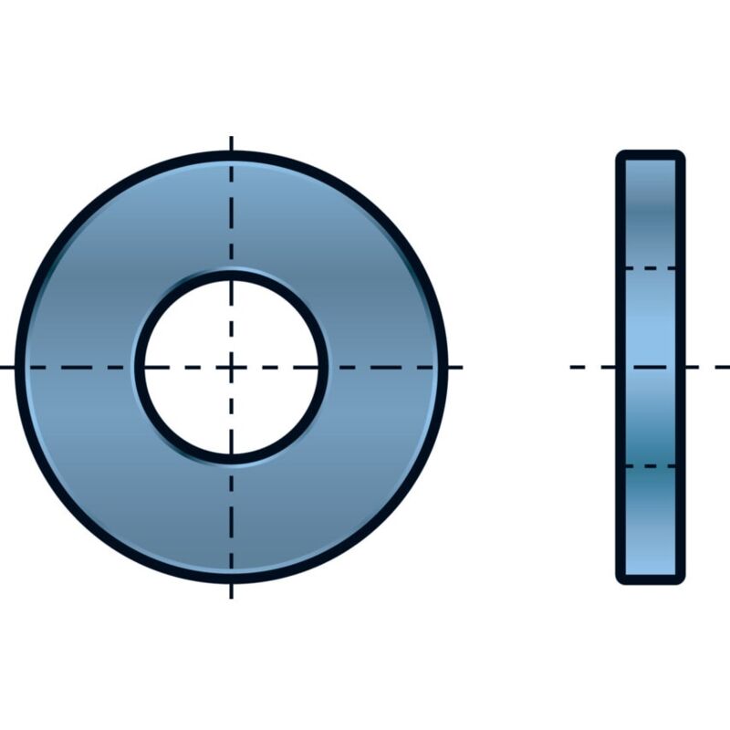 M14 Form-A Washer - Steel - bzp- you get 25 - Qualfast