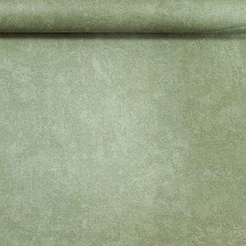 Muriva - Plain Green Textured Wallpaper Mottled Effect Slightly Imperfect Paste The Wall